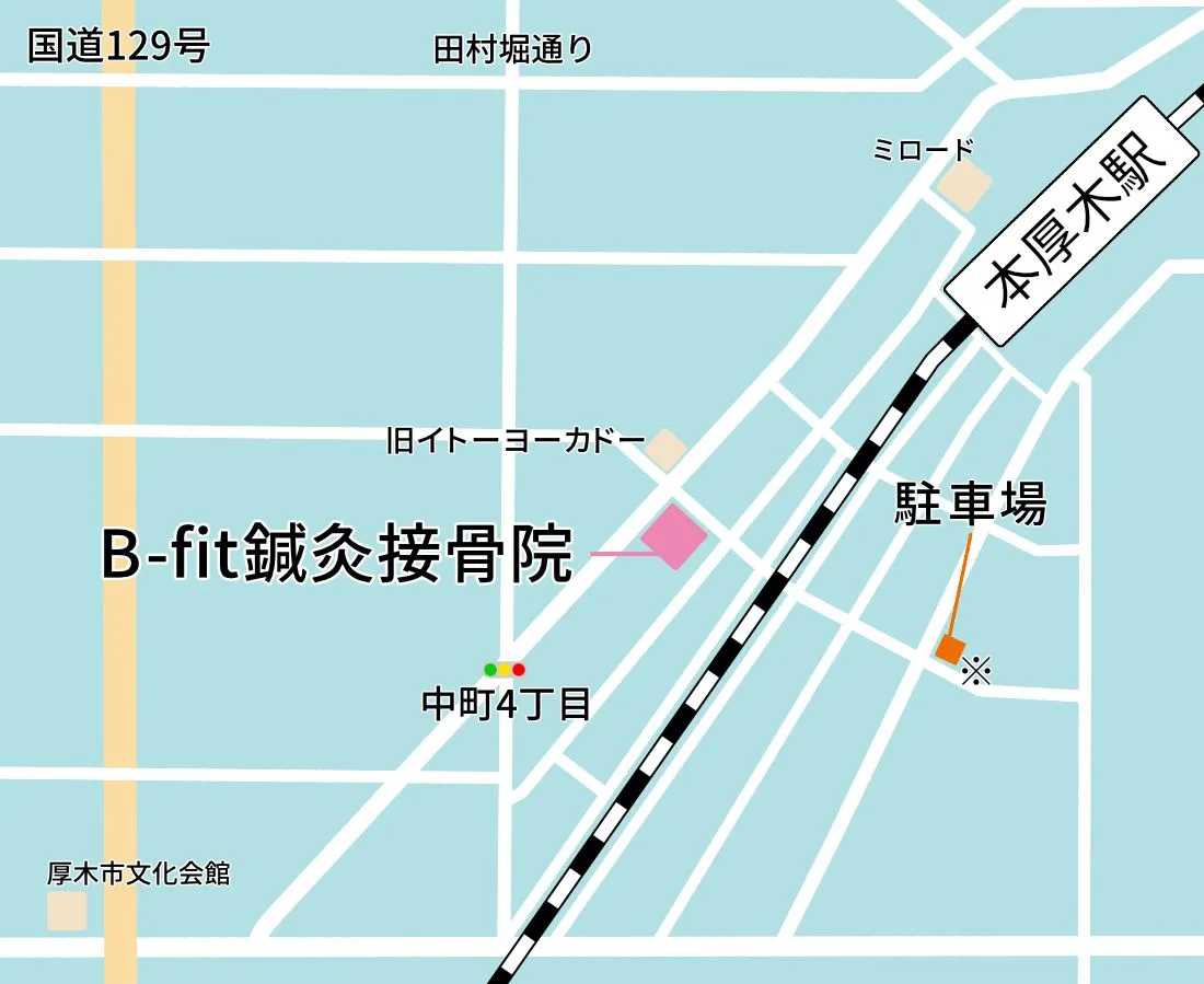 B-fit鍼灸接骨院 周辺地図